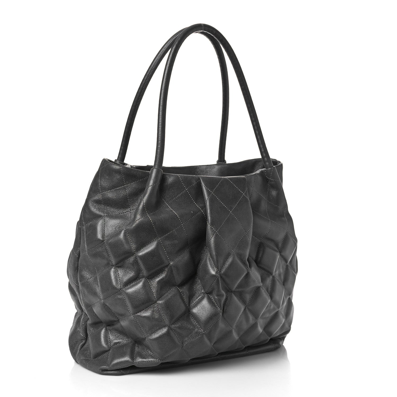 Chanel Calfskin Sloane Square Tote Grey 3 of 10