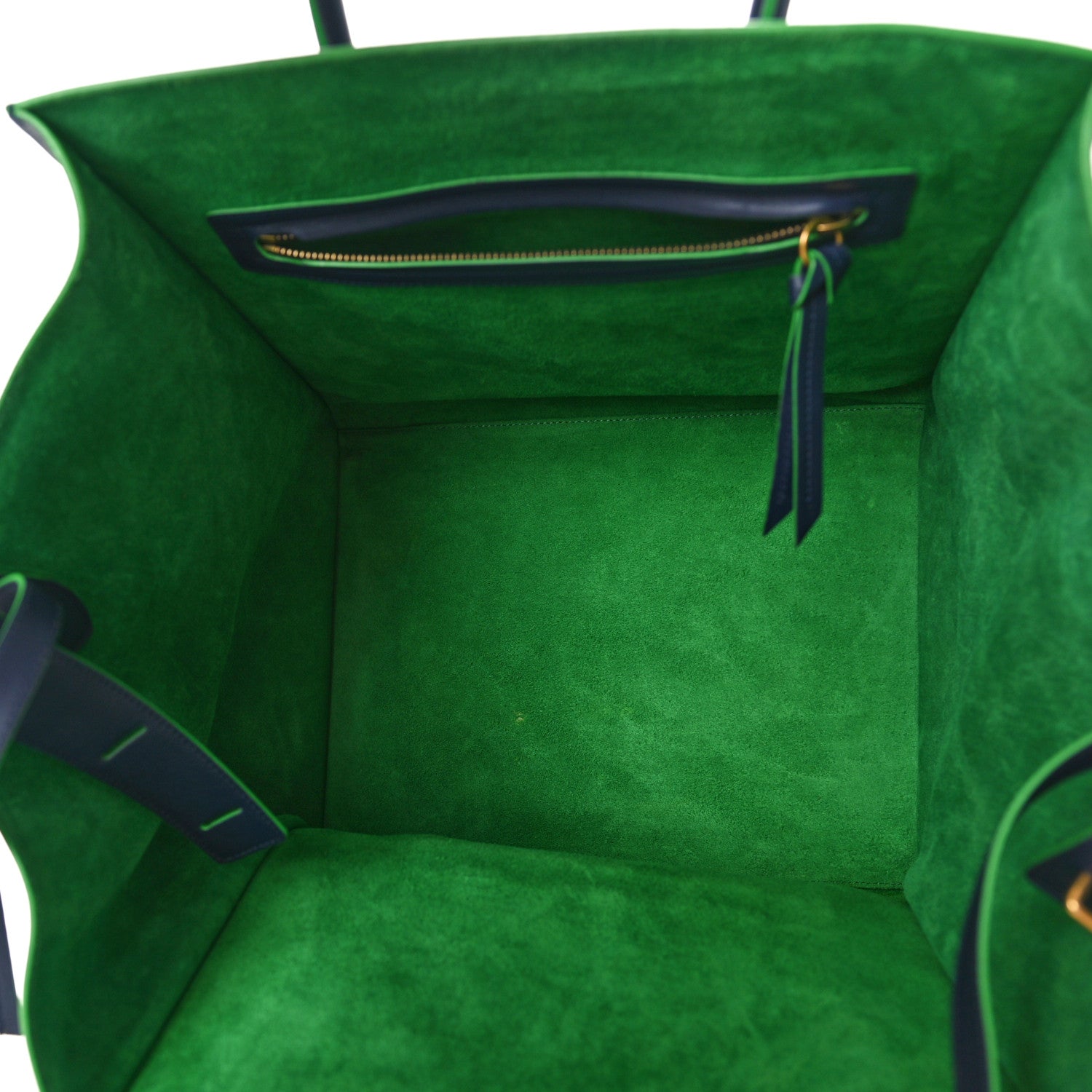 Celine Smooth Calfskin Medium Phantom Luggage Navy Blue Green 5 of 10