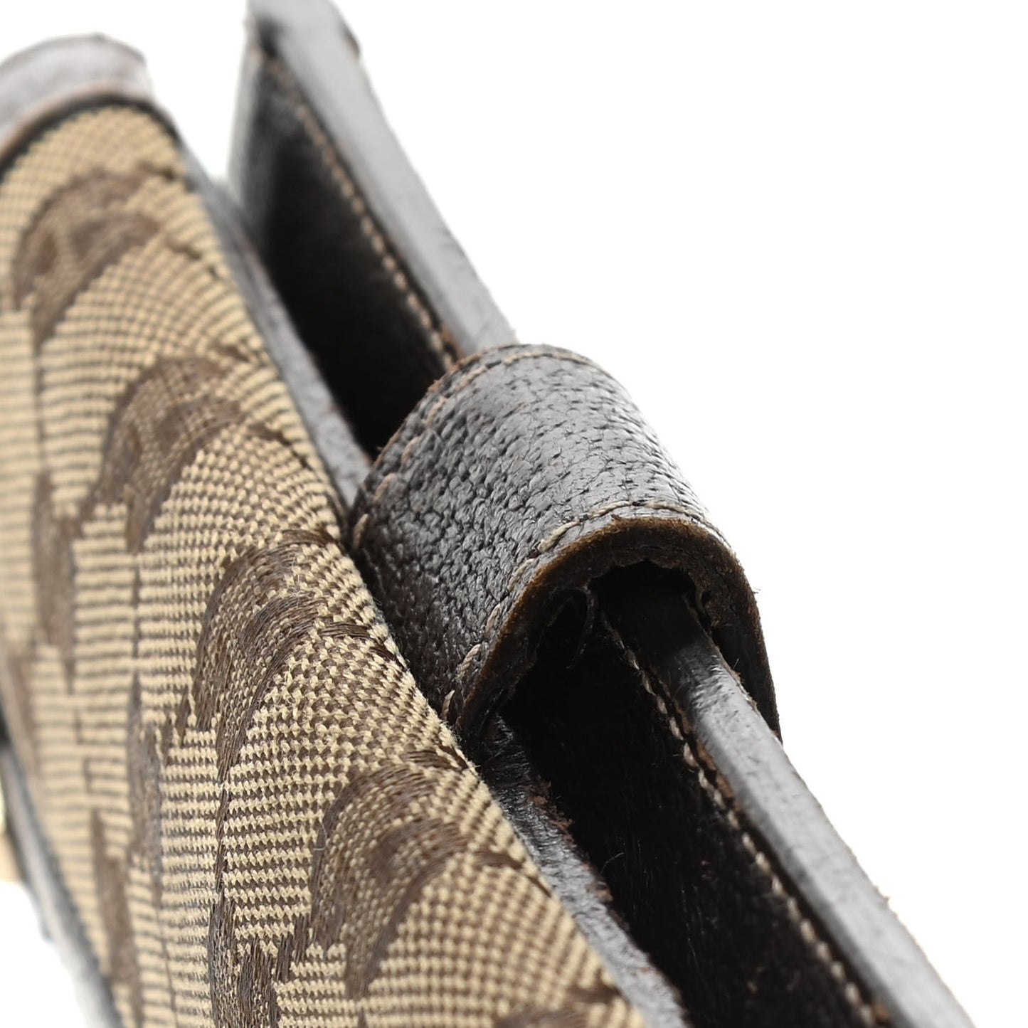 Crystal Monogram Continental Charmy Wallet Brown