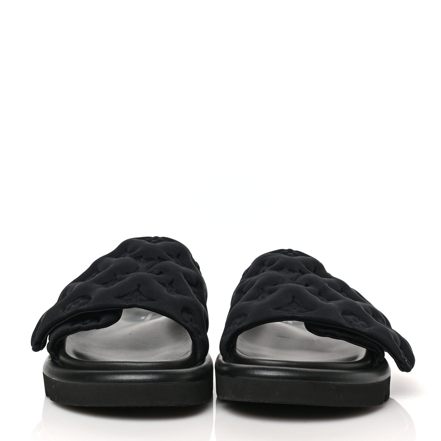 Louis Vuitton Technical Fabric Embossed Monogram Pool Pillow Comfort Mules 36 Black 2 of 9