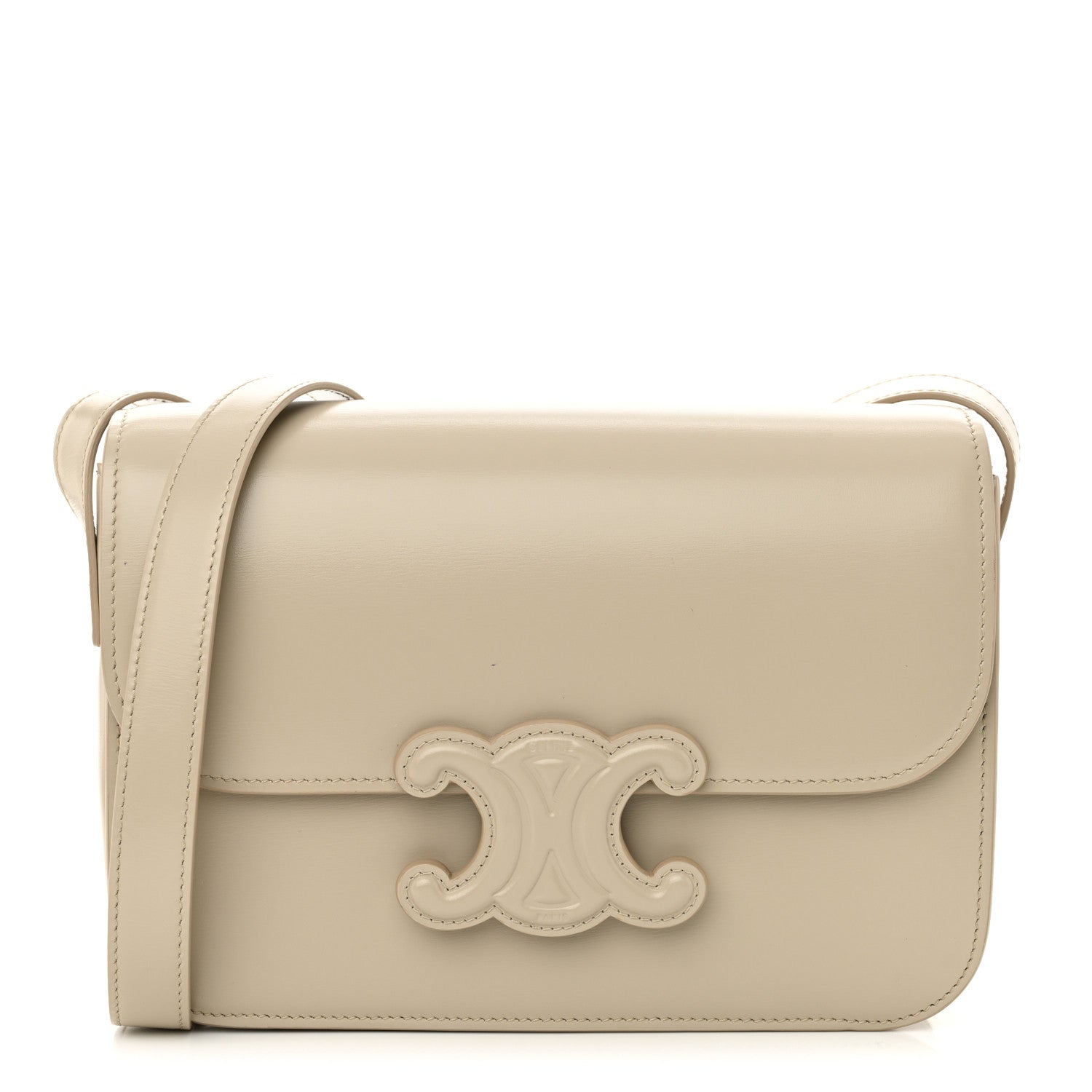 Celine Shiny Calfskin Medium Triomphe Trench 1 of 13