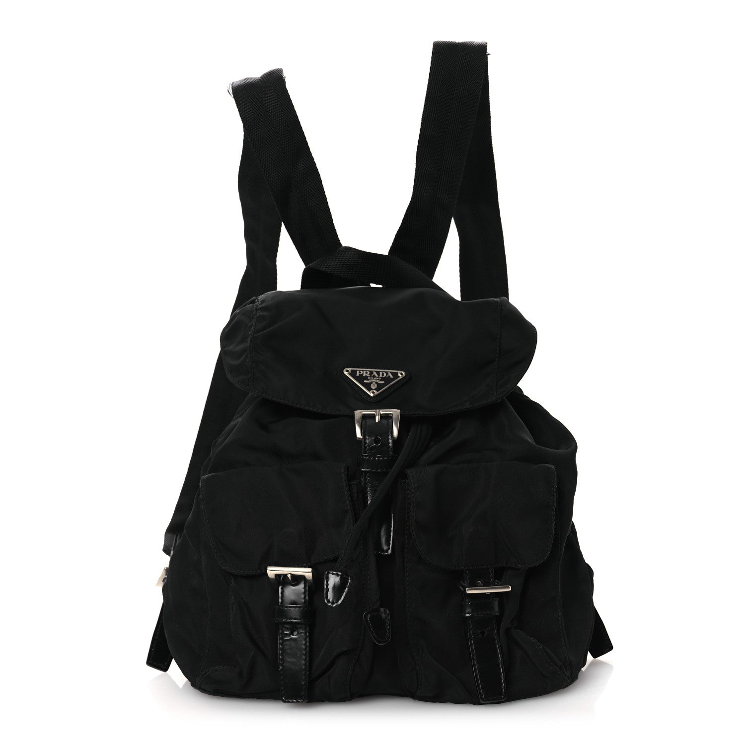 Prada Tessuto Nylon Saffiano Small Backpack Black 1 of 12