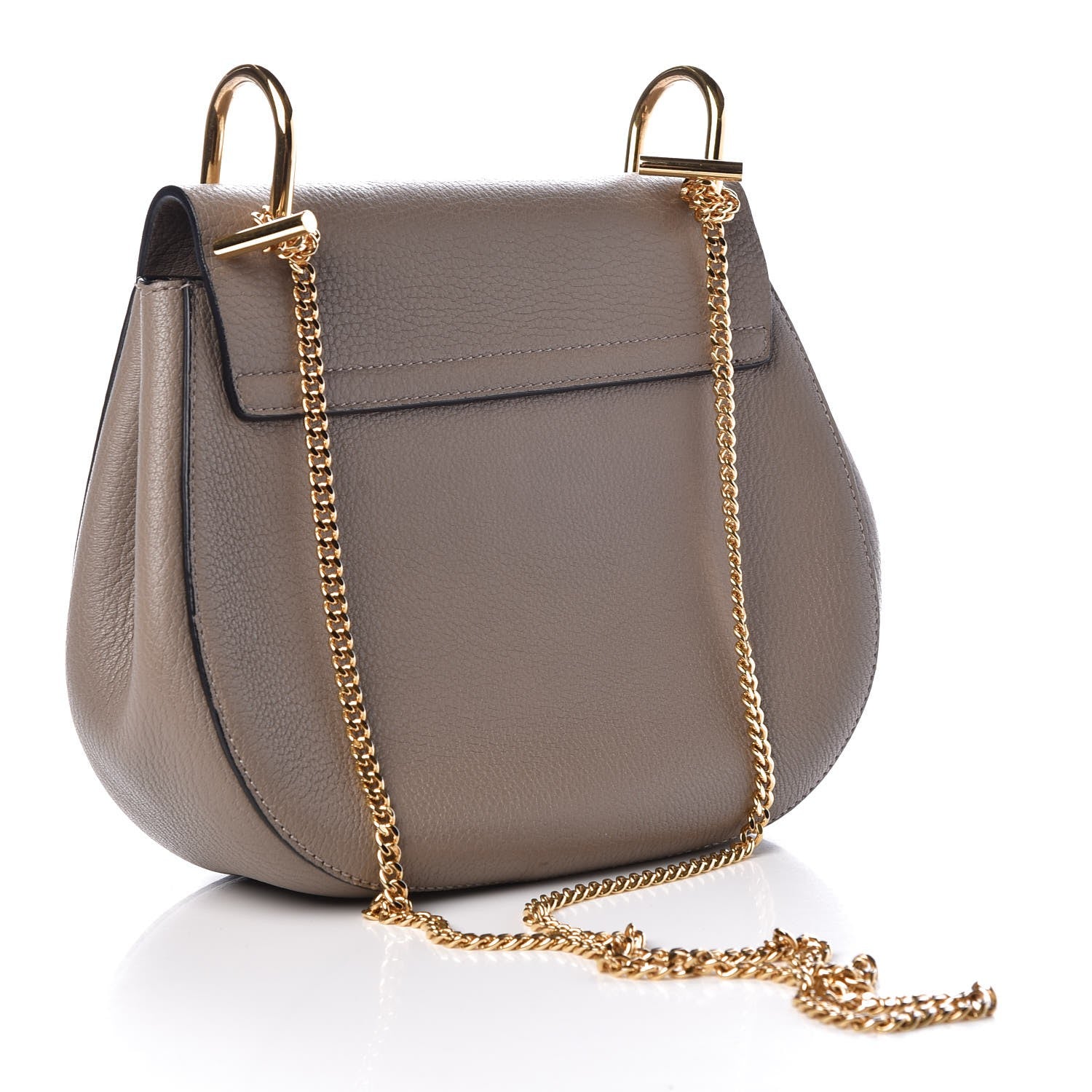 Chloe Grained Lambskin Drew Shoulder Bag Motty Grey 3 of 9