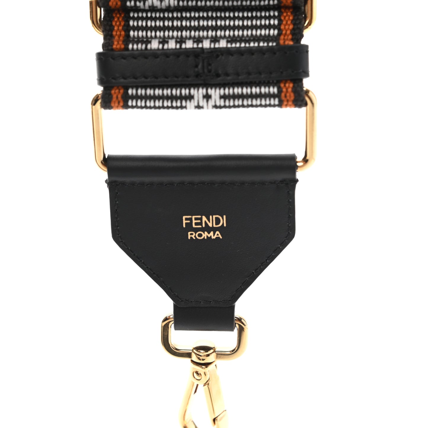 Cannete Ribbon Poly Vitello Century Logo Adjustable Strap You White Brandy Black