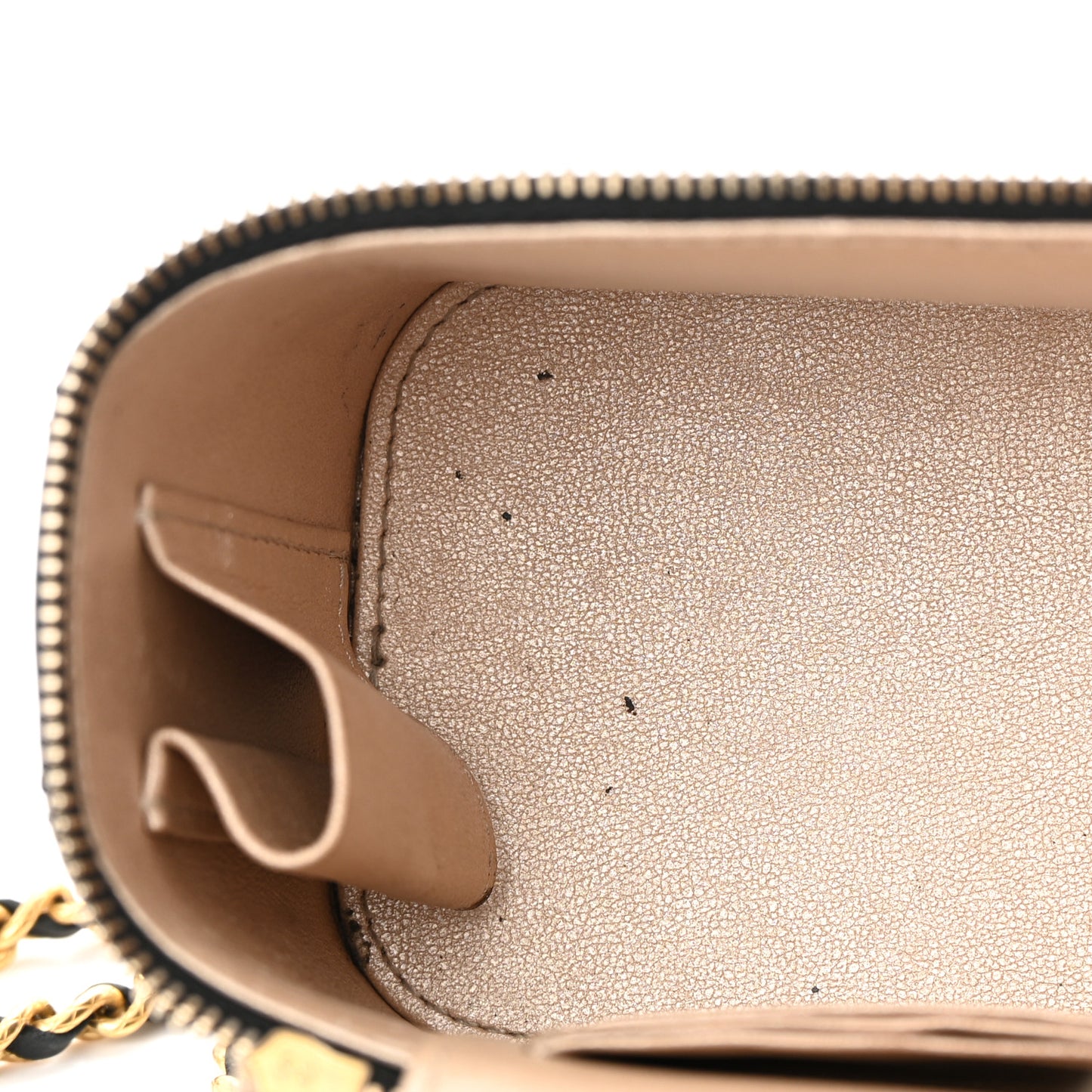 Lambskin Quilted Small CC Dynasty Vanity Case With Chain Black