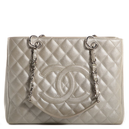 Chanel Caviar Quilted Grand Shopping Tote GST Pearl 1 of 8