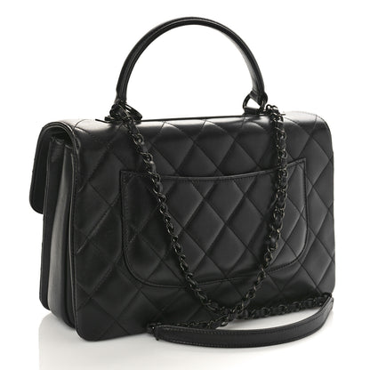 Chanel Lambskin Quilted Medium Trendy CC Flap Dual Handle Bag So Black 3 of 9