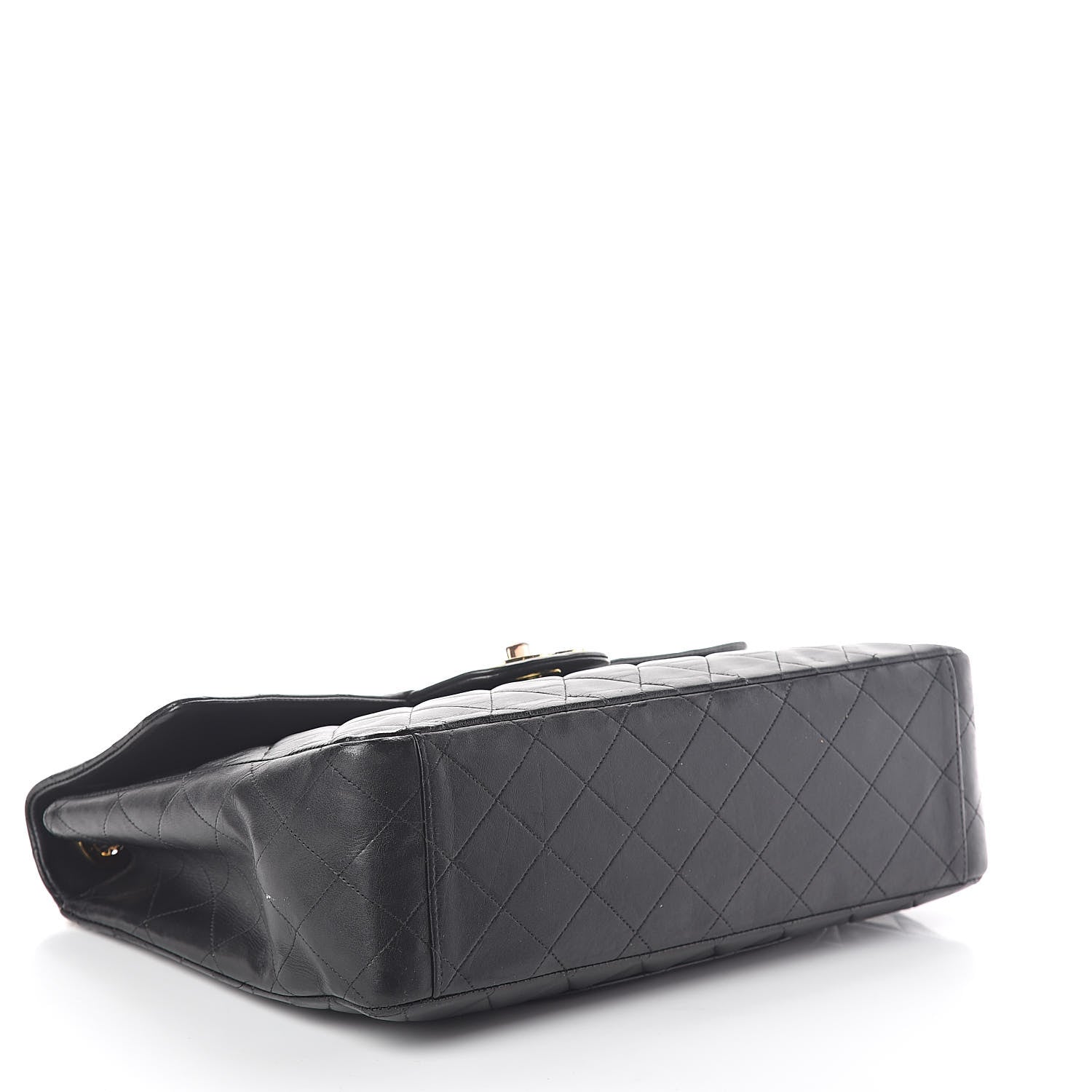 Chanel Lambskin Quilted XL Jumbo Single Flap Black 4 of 17