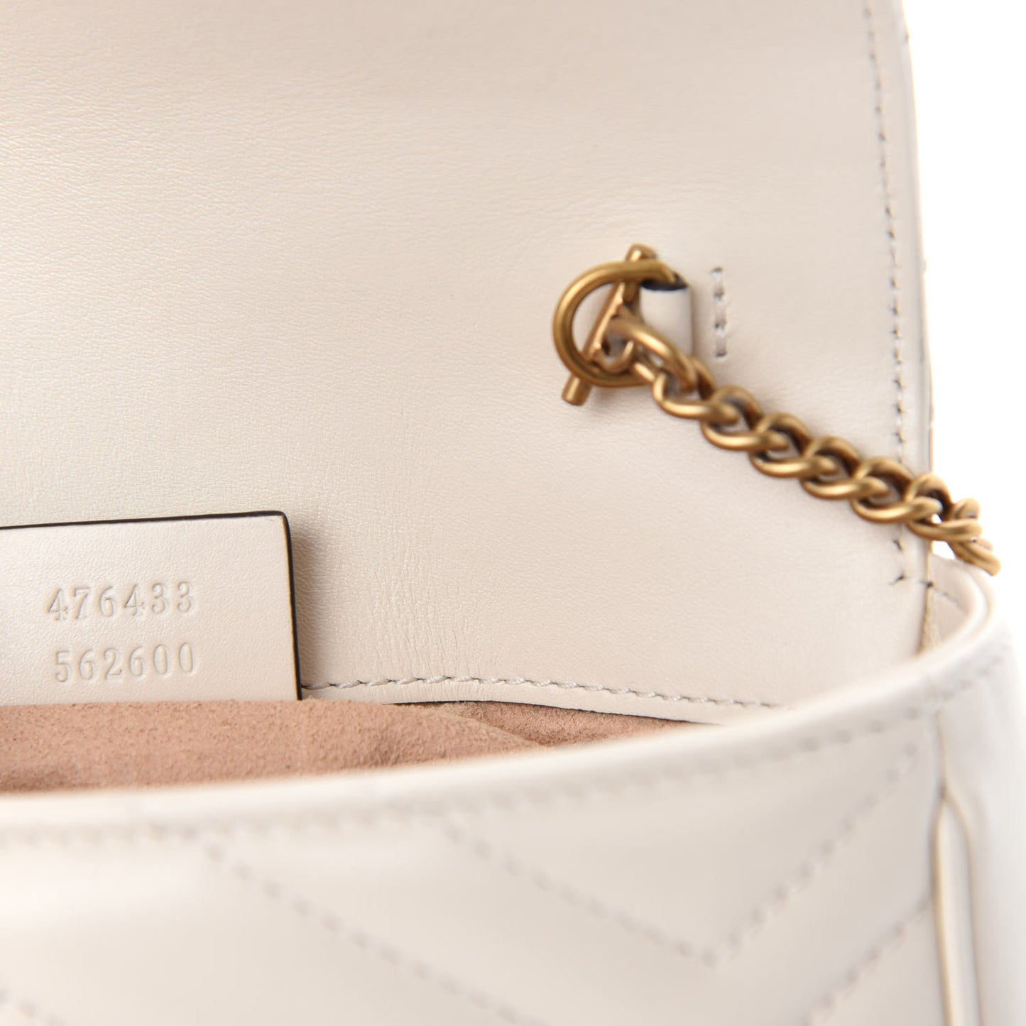 Calfskin Matelasse Super Mini GG Marmont Shoulder Bag White