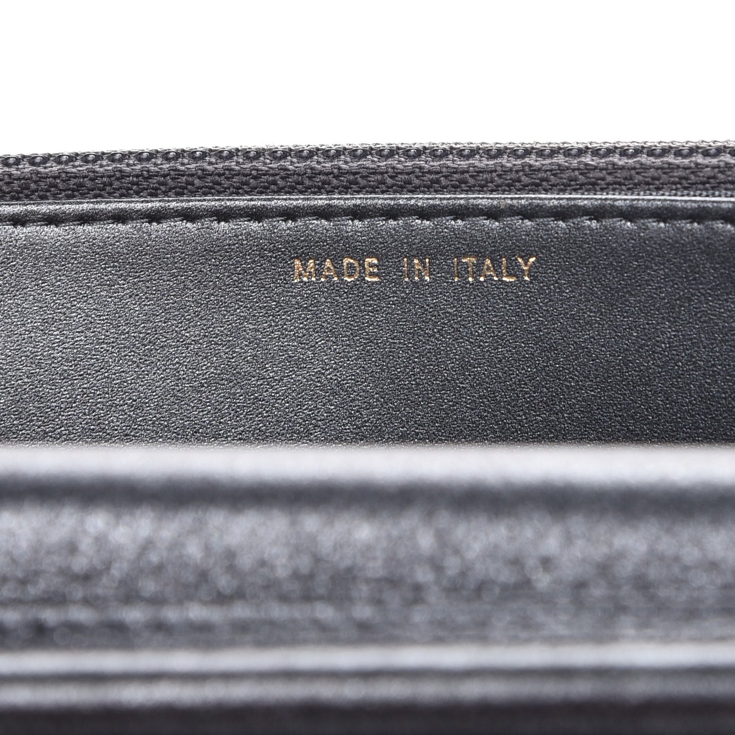 Metallic Calfskin Quilted Boy Wallet On Chain WOC Charcoal