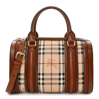 Burberry Haymarket Check Medium Alchester Bowling Bag Brown 1 of 14