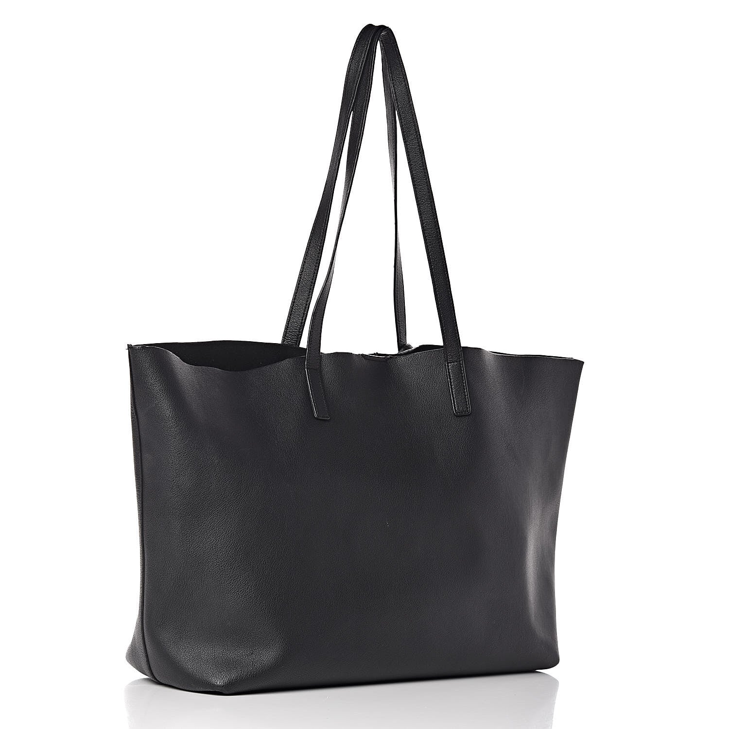 Saint Laurent Calfskin Large Shopping Tote Black 3 of 14