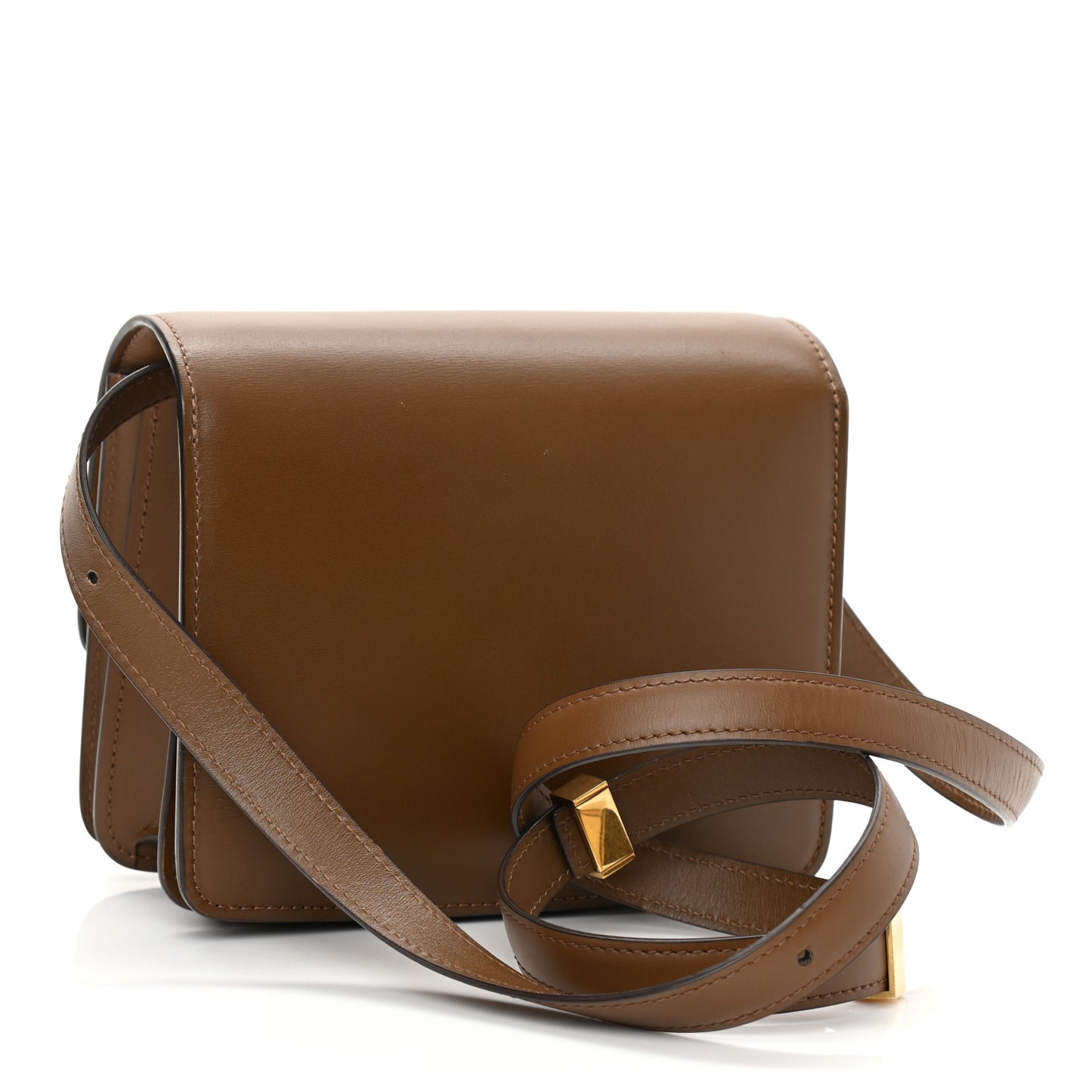 Box Calfskin Small Classic Box Flap Bag Camel