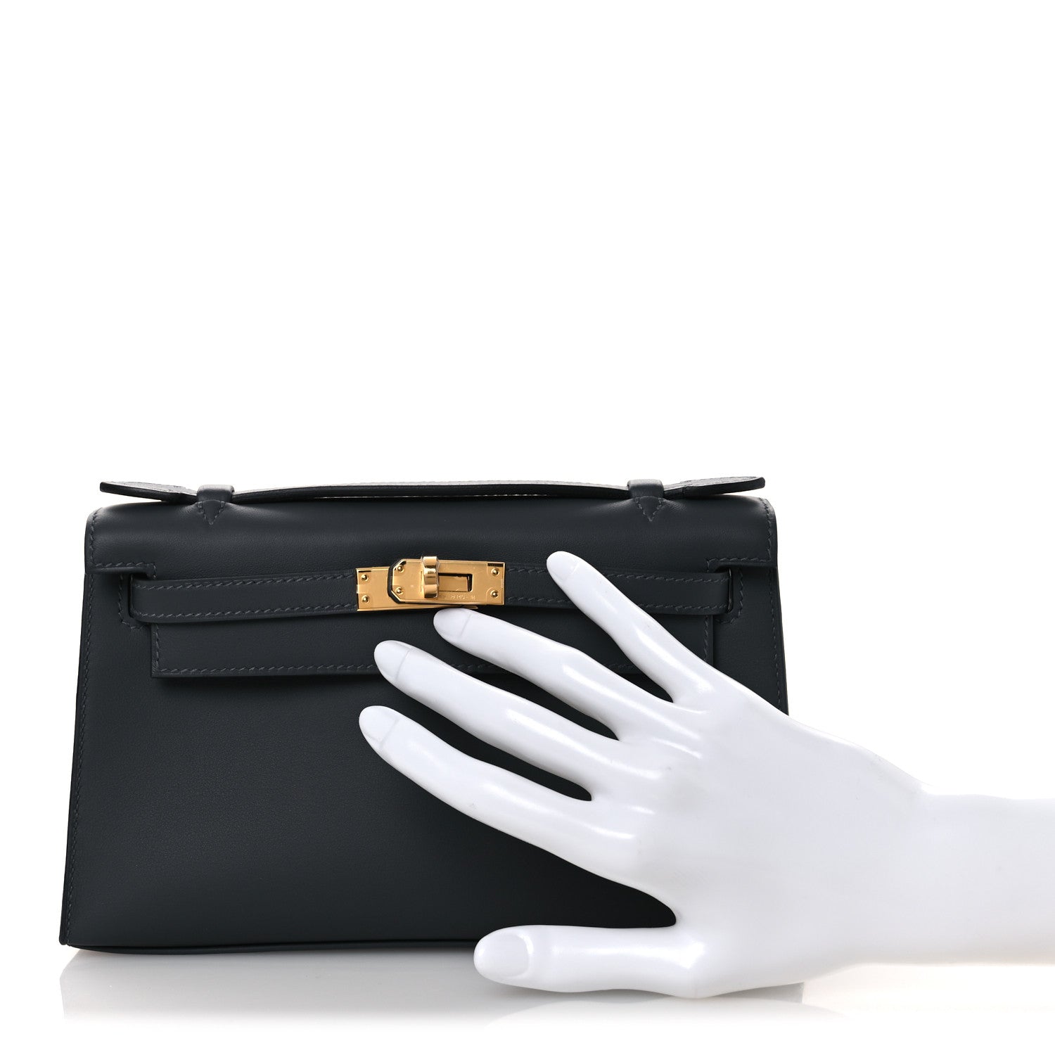 Hermes Swift Kelly Pochette Clutch Ardoise 2 of 12