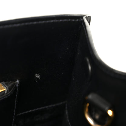 Prada Saffiano Cuir Calfskin Medium Monochrome Top Handle Tote Black 11 of 11