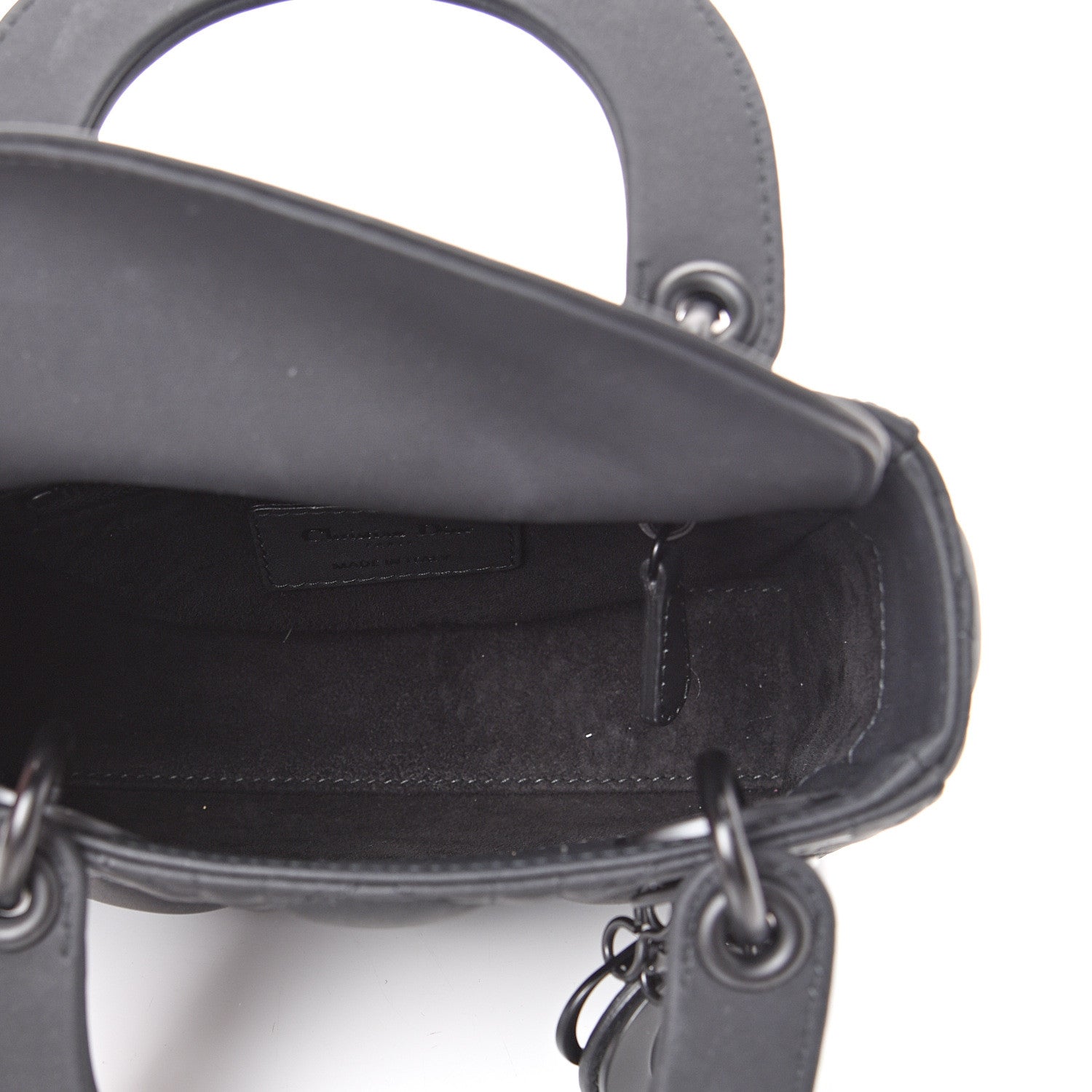 Christian Dior Ultra Matte Calfskin Cannage Mini Lady Dior Black 4 of 11