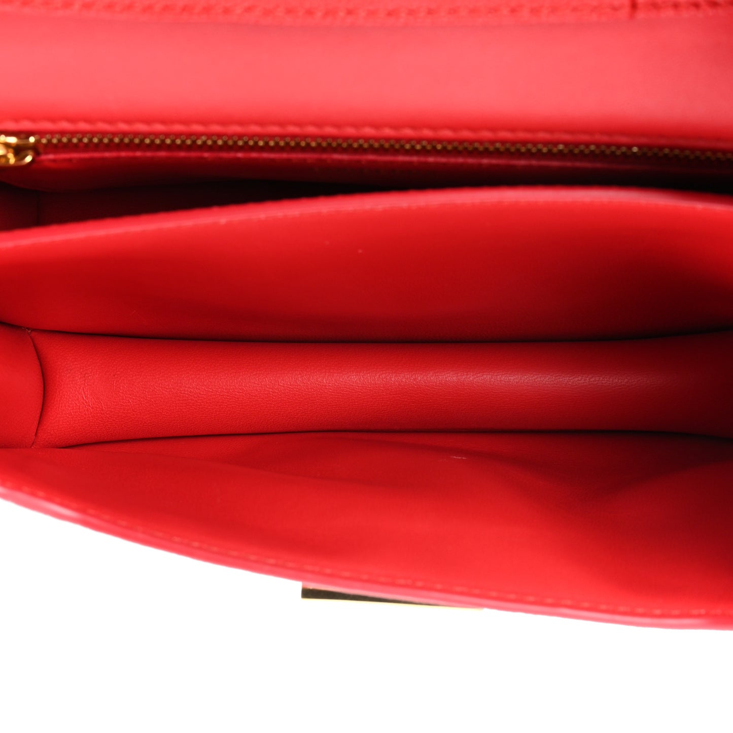 Grainy Calfskin Small TB Bag Bright Red