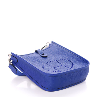 Hermes Taurillon Clemence Evelyne TPM Bleu Electrique 4 of 9