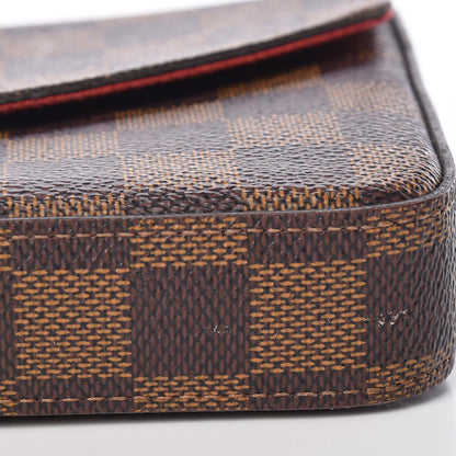 Louis Vuitton Damier Ebene Pochette Felicie Chain Wallet 13 of 15