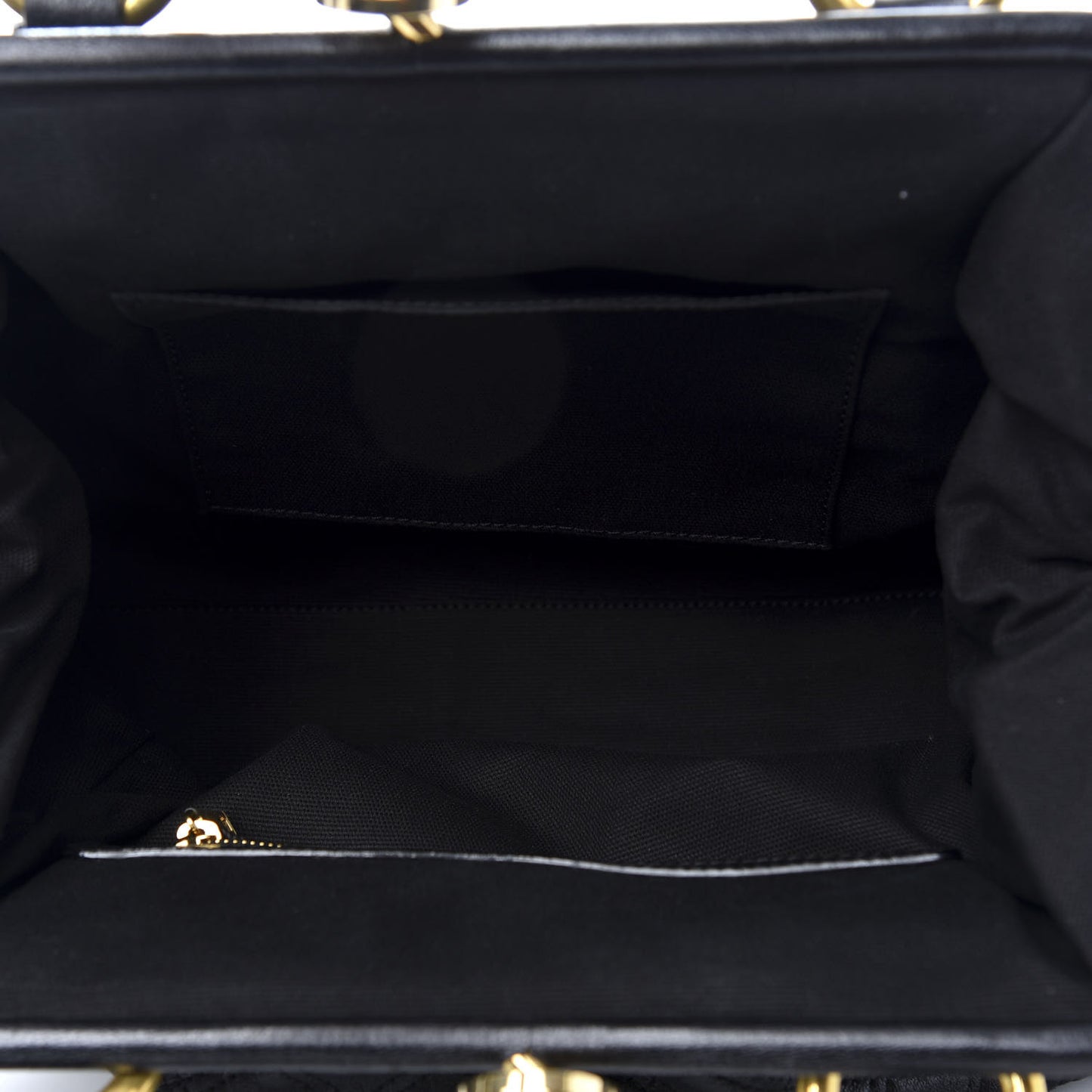 Calfskin Quilted Stam Black