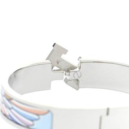 Hermes Enamel Narrow Pegase Pop Clic Clac H Bracelet PM Album De Soie Bis 5 of 6