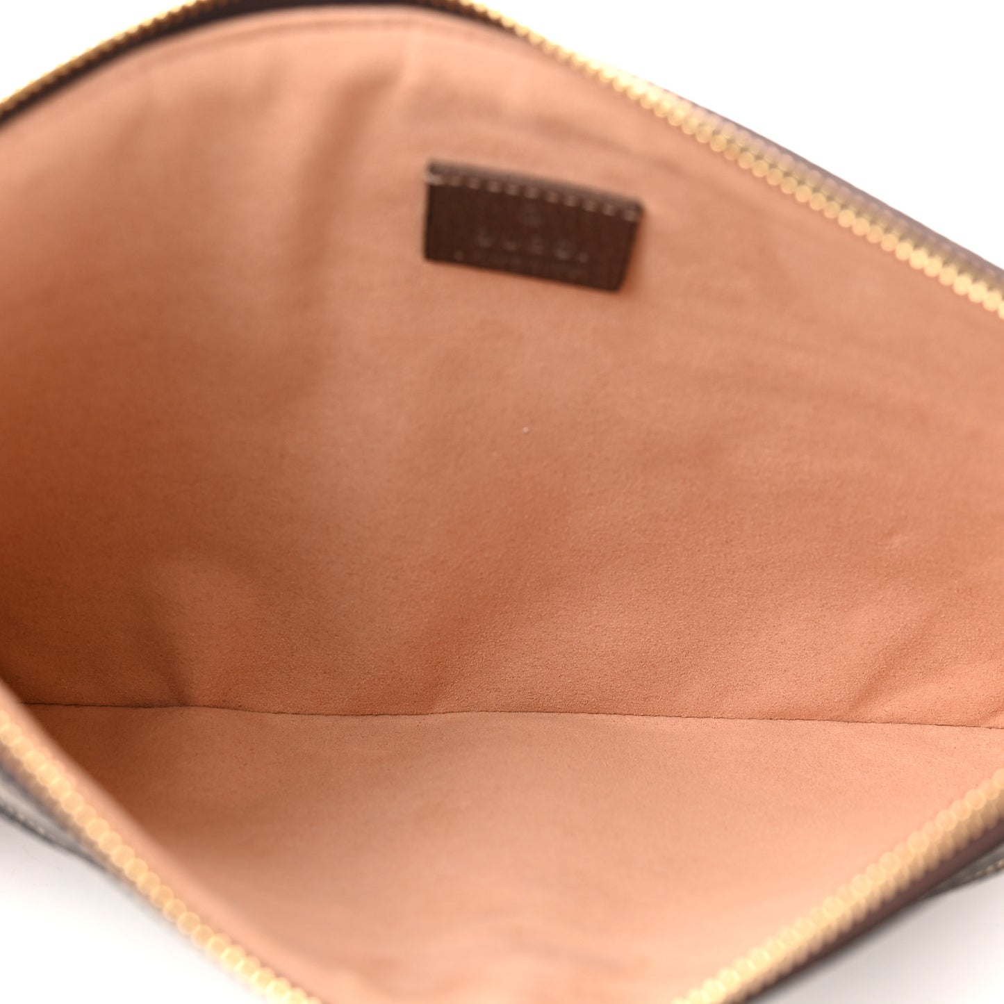 GG Supreme Monogram Large Ophidia Pouch Clutch Brown