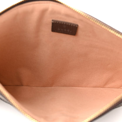 Gucci GG Supreme Monogram Large Ophidia Pouch Clutch Brown 6 of 8