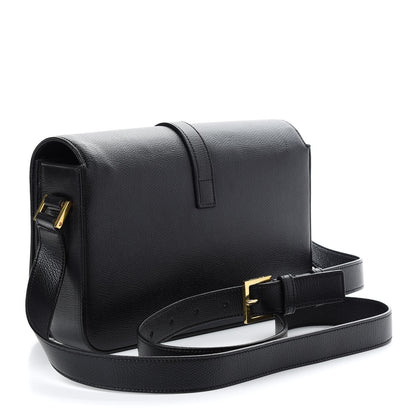Saint Laurent Textured Calfskin Medium Classic Monogram Universite Bag Black 3 of 8