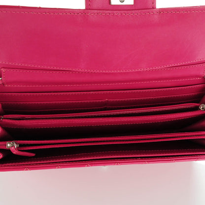 Chanel Patent Calfskin Quilted East West Flap Clutch Pink 6 of 8