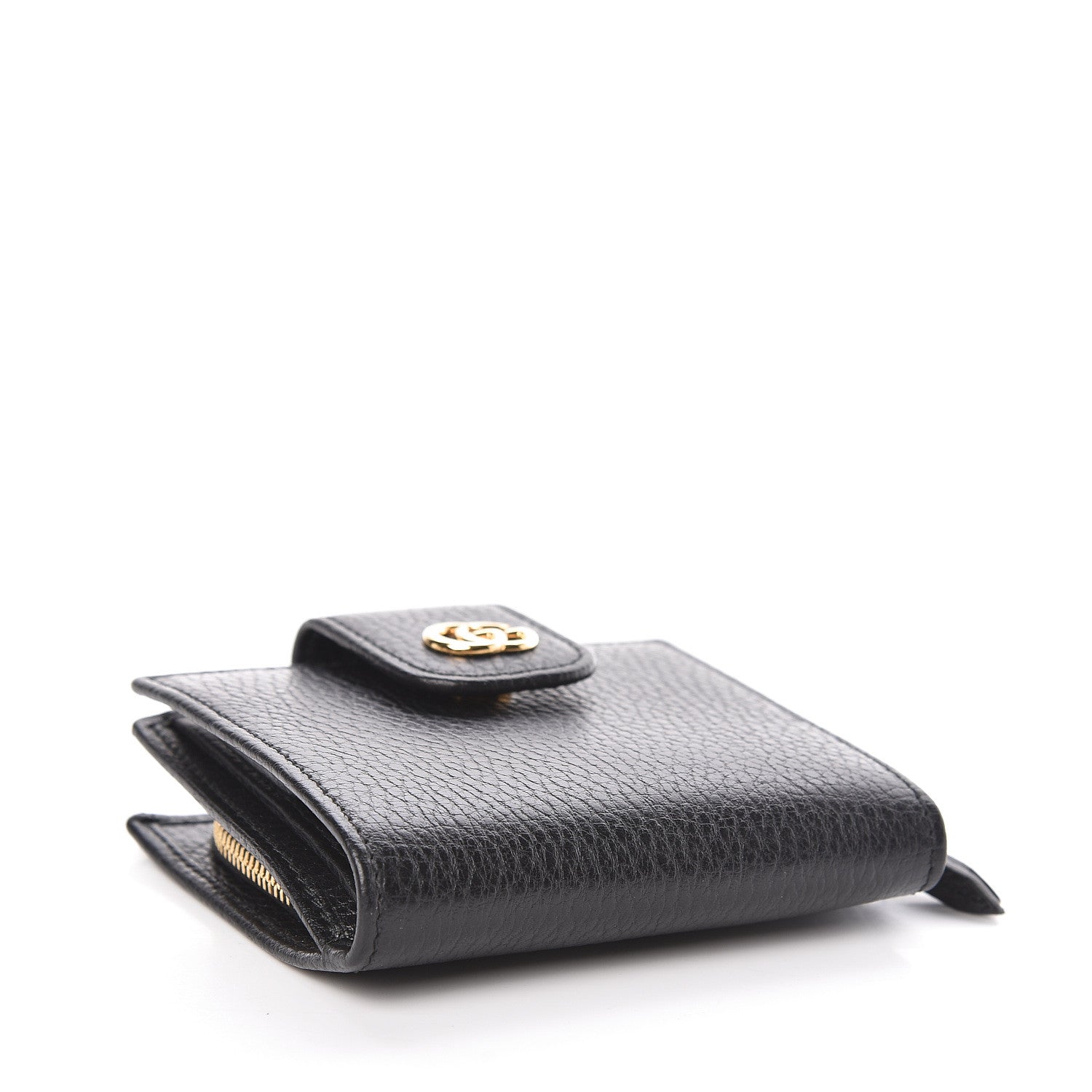 Gucci Dollar Calfskin GG Marmont French Wallet Black 4 of 8
