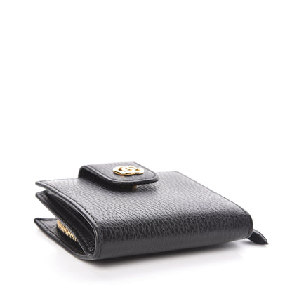 Gucci Dollar Calfskin GG Marmont French Wallet Black 4 of 8