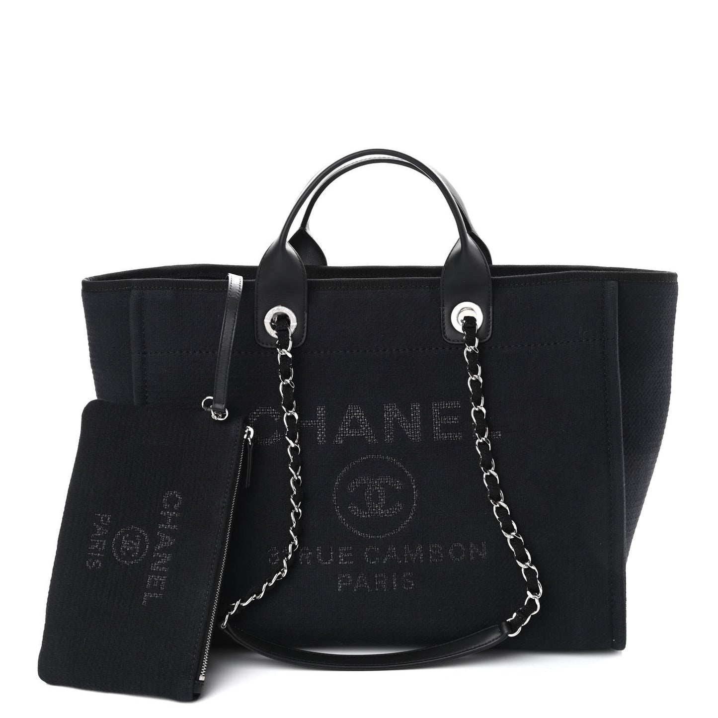 Mixed Fibers Medium Deauville Tote Black