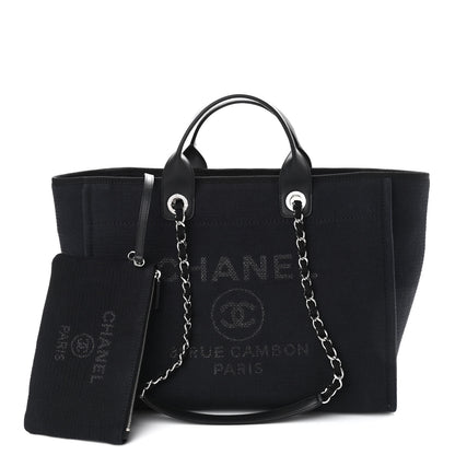 Chanel Mixed Fibers Medium Deauville Tote Black 1 of 12
