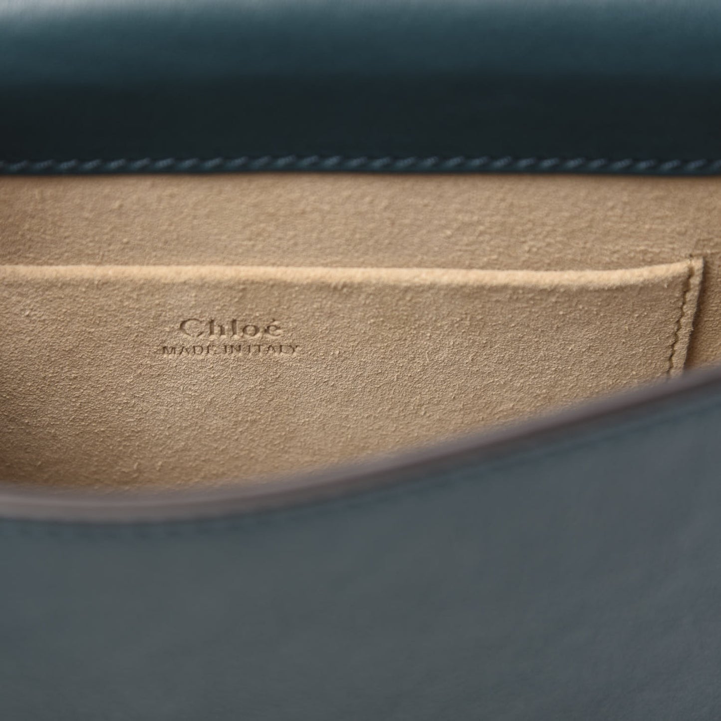 Calfskin Suede Small Nile Bracelet Bag Teal