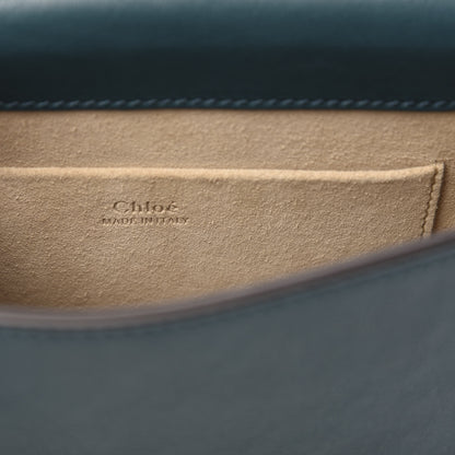 Chloe Calfskin Suede Small Nile Bracelet Bag Teal 6 of 10