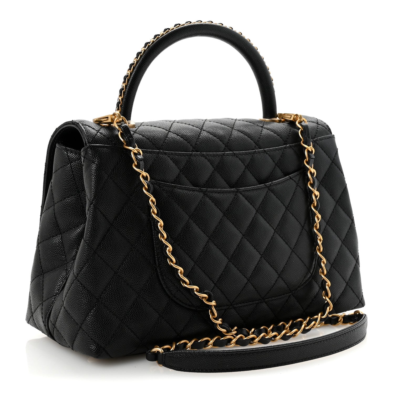 Chanel Caviar Quilted Small Coco Chain Handle Flap Black 3 of 10