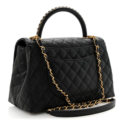 Chanel Caviar Quilted Small Coco Chain Handle Flap Black 3 of 10