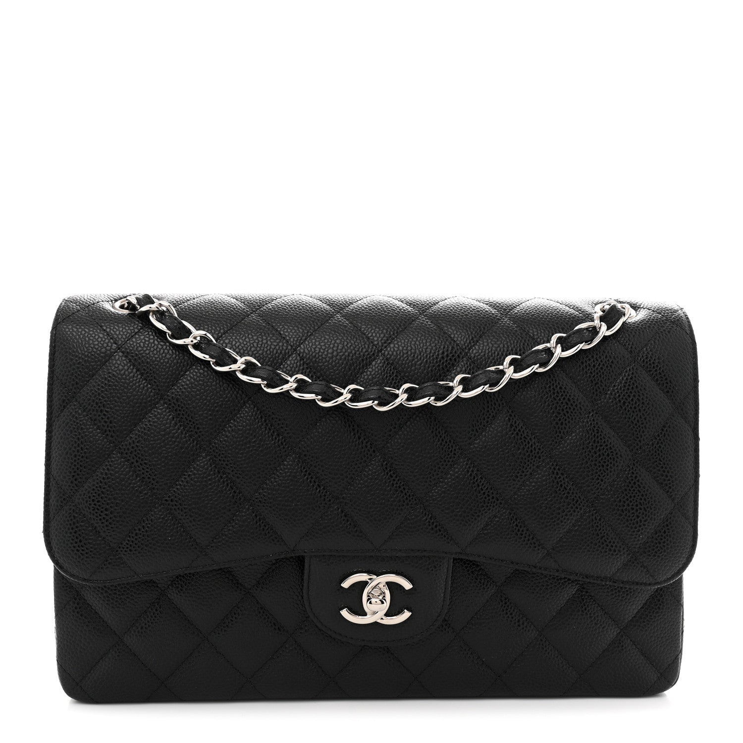 Chanel Caviar Quilted Jumbo Double Flap Black 1 of 11