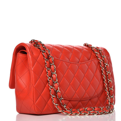 Chanel Lambskin Quilted Medium Double Flap Red 4 of 8