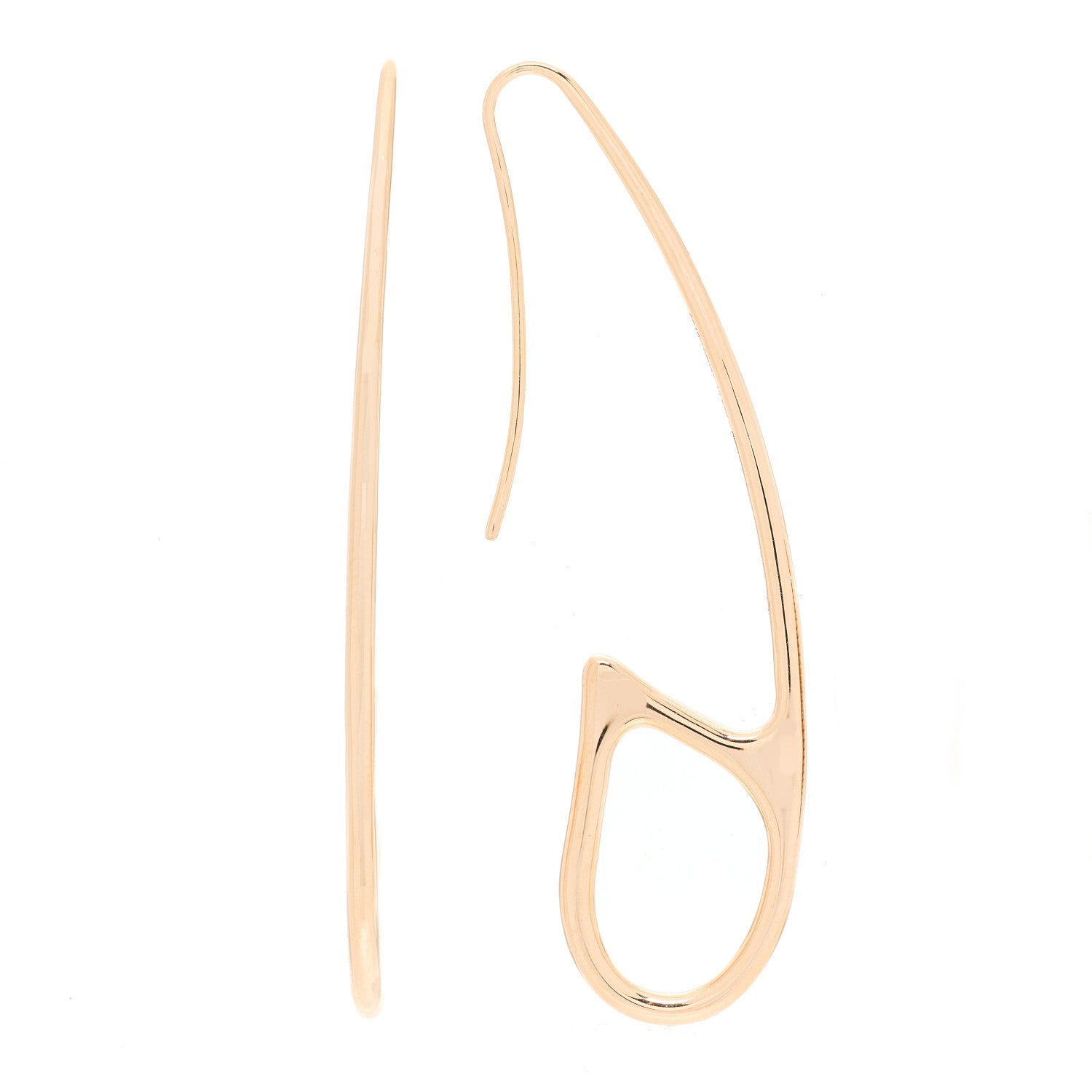 Hermes 18K Rose Gold Chaine D'Ancre Punk Earrings 1 of 3