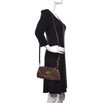 Louis Vuitton Damier Ebene Eva Clutch 2 of 9