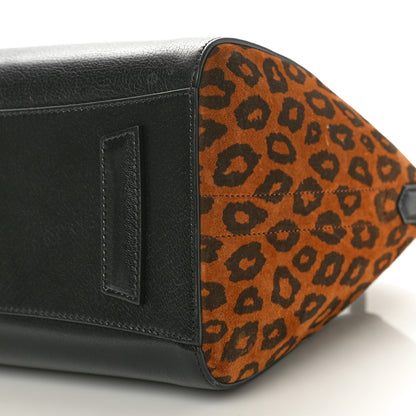 Givenchy Calfskin Suede Leopard Print Small Antigona Black 10 of 10