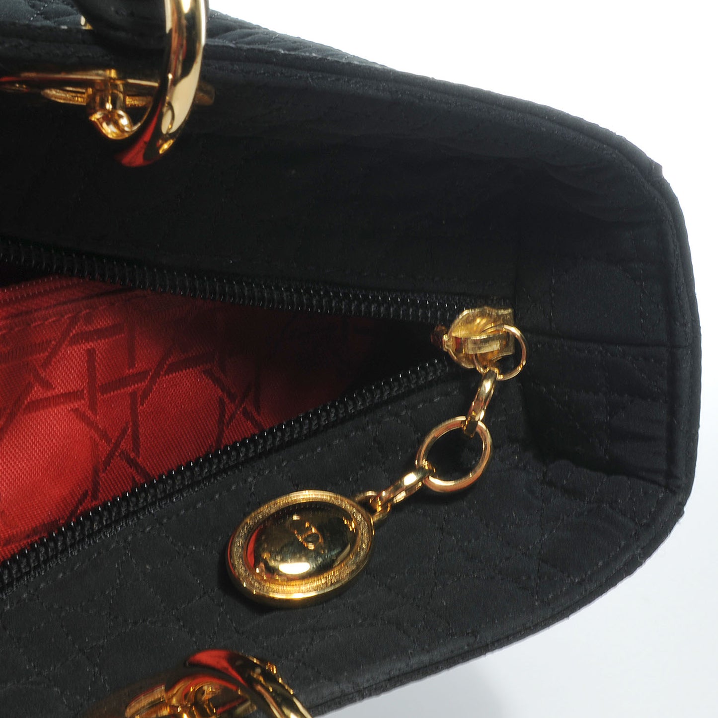 Nylon Cannage Large Lady Dior Black