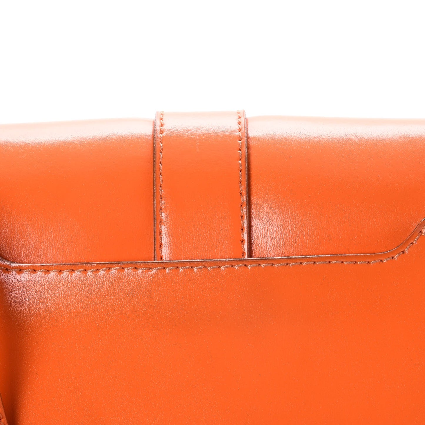 Shiny Lambskin Obsedia Shoulder Bag Orange
