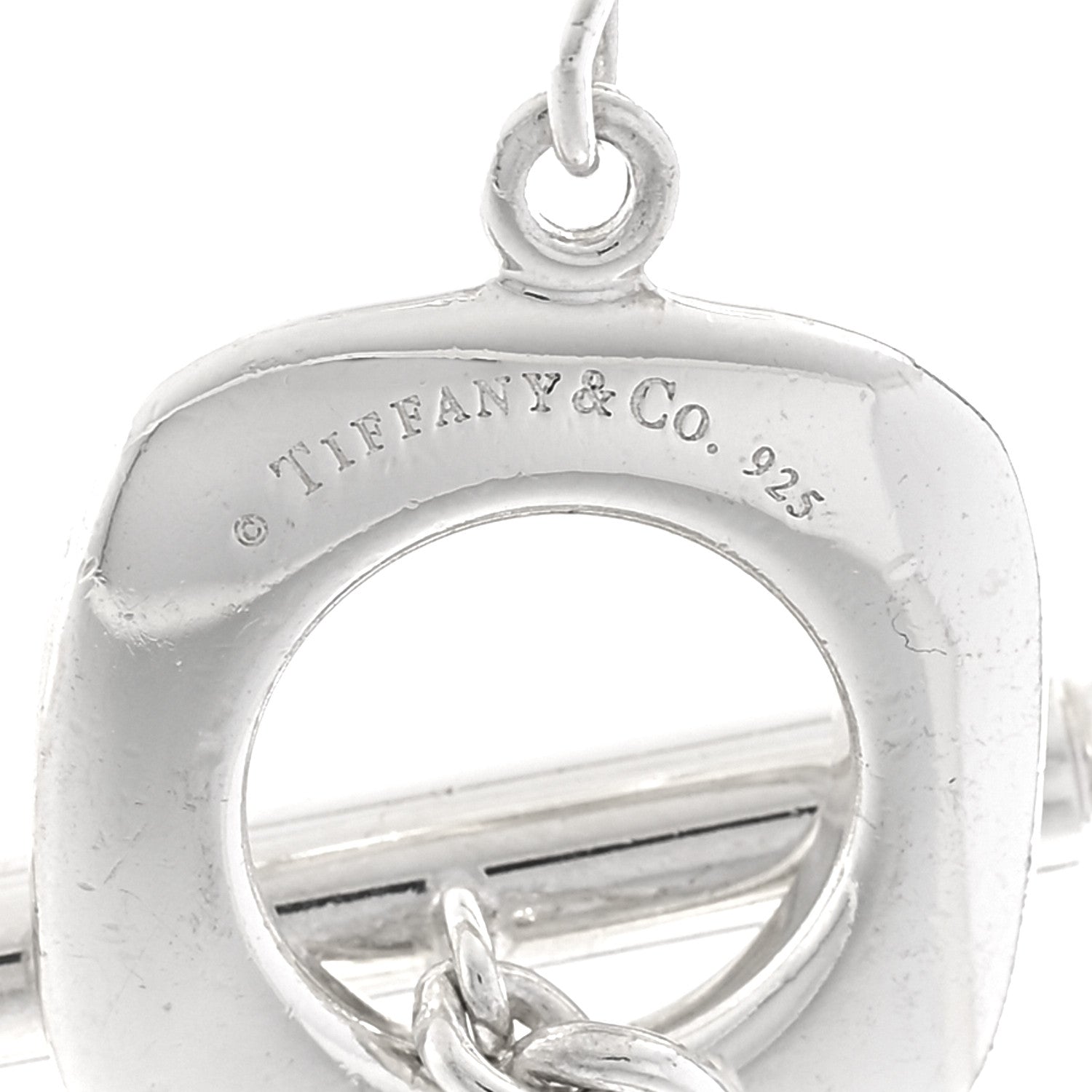 Tiffany Sterling Silver Cushion Square Link Choker Necklace 5 of 5