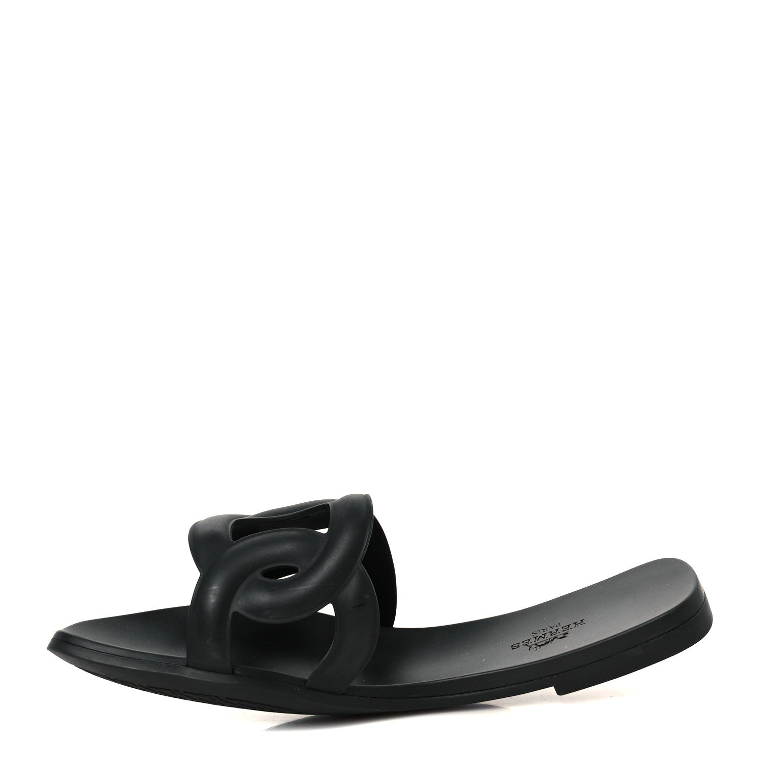 Hermes Rubber Aloha Sandals 38 Black 1789851 – FASHIONPHILE