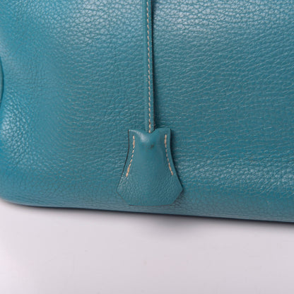 Hermes Taurillon Clemence Birkin 35 Bleu Jean 10 of 27