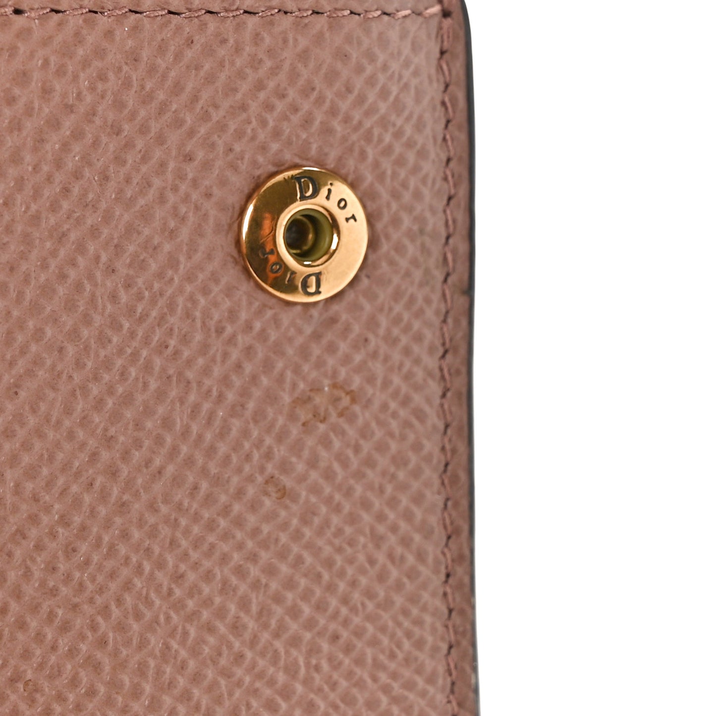 Grained Calfskin Saddle Lotus Wallet Blush