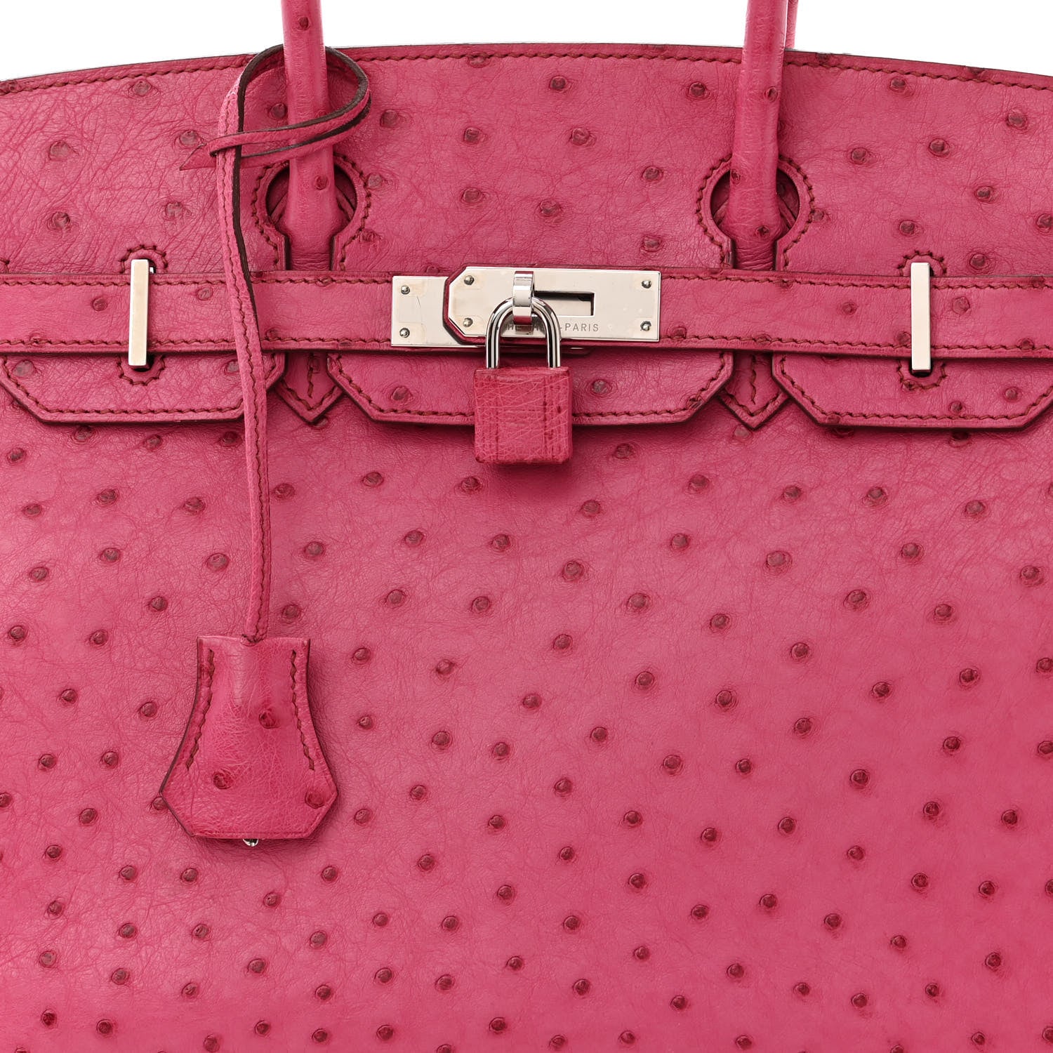 Hermes Ostrich Birkin 30 Rose Tyrien 8 of 10