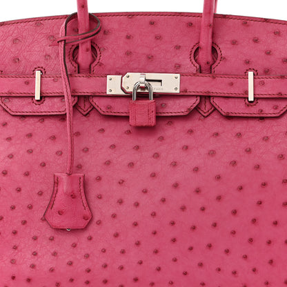 Hermes Ostrich Birkin 30 Rose Tyrien 8 of 10